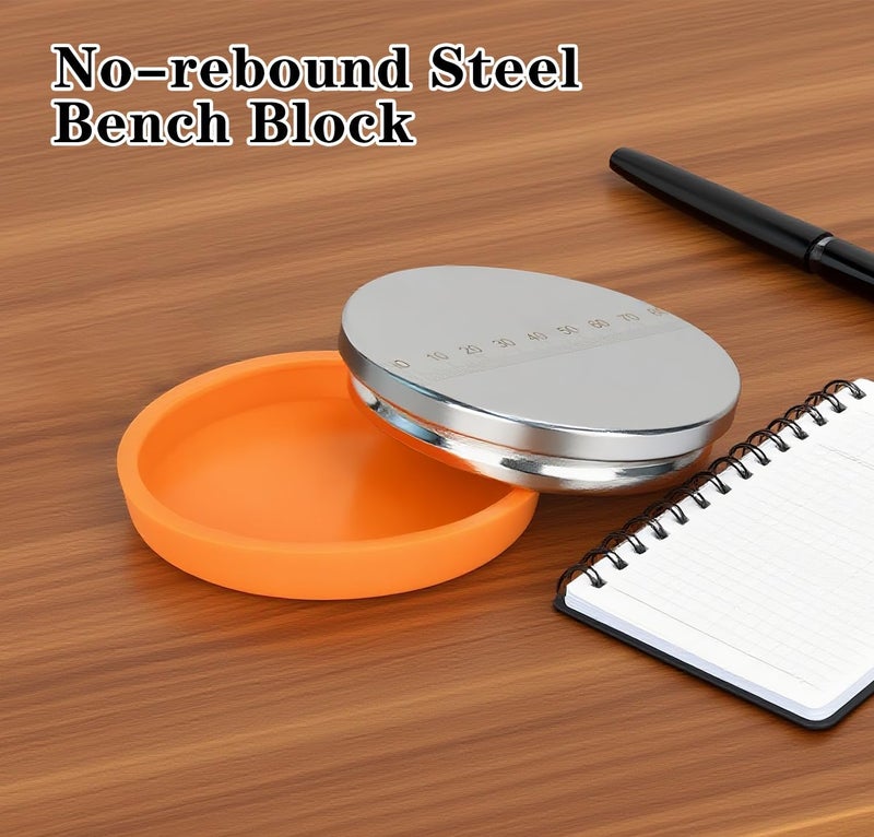 LFSEMINI 3in Steel Bench Block, 3/4in Height Hardened Tool Steel, No Rebound Steel Block for Jewelry Making - Image 5